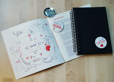 Kuopion kaupungin strategiakuvaa käytetään muun muanssa strategiakirjasessa, pinsseissä, tarroissa ja diaesityksissä.